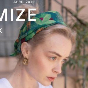 Soi Paris Silk Scarf in Tiger Cotton Square Scarf Handkerchief